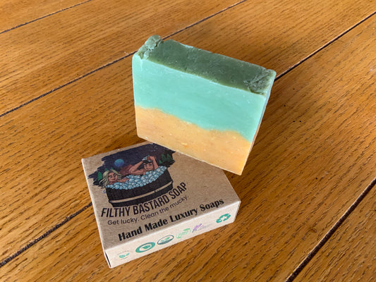 Filthy Bastard Soaps are quality handmade soaps crafted from only the highest quality ingredients. We use only the finest therapeutic grade essential oils and responsibly and ethically sourced materials from all over the world. Our soaps are completely free of all GMO ingredients, parabens, sodium lauryl sulfate, unnatural preservatives, and petroleum products. Many of our soaps are 100% vegan as well with the exception of a few varieties that incorporate goats milk, honey, or beeswax.