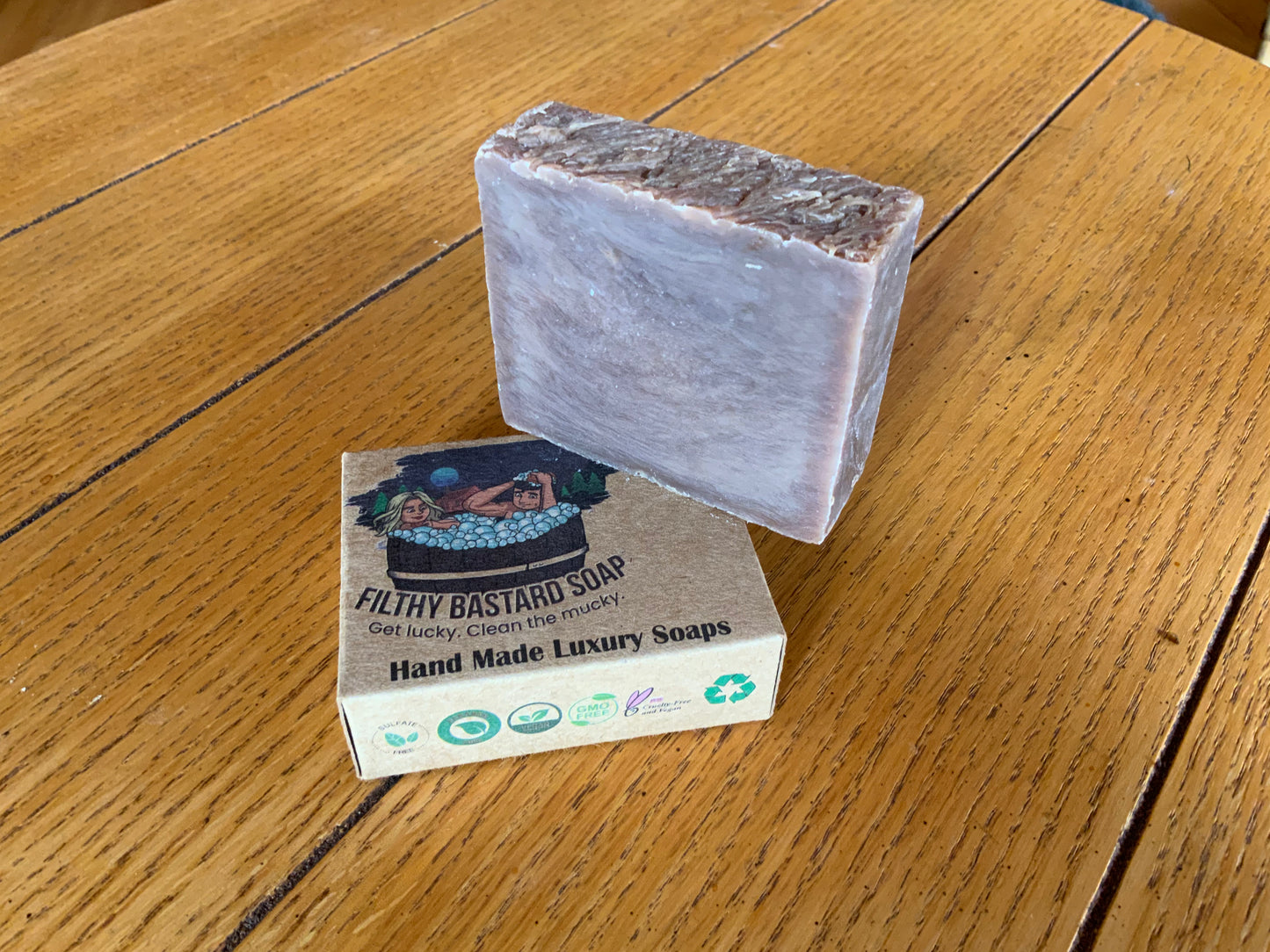 Filthy Bastard Soaps are quality handmade soaps crafted from only the highest quality ingredients. We use only the finest therapeutic grade essential oils and responsibly and ethically sourced materials from all over the world. Our soaps are completely free of all GMO ingredients, parabens, sodium lauryl sulfate, unnatural preservatives, and petroleum products. Many of our soaps are 100% vegan as well with the exception of a few varieties that incorporate goats milk, honey, or beeswax.